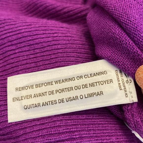 Studio Works women’s ribbed V-neck purple sweater long sleeves plus size 1X - Picture 8 of 12